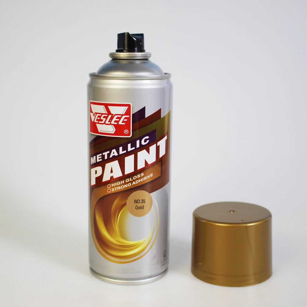 High Quality 450ml Non-toxic Full Paint Film Matt Gold Spray Paint