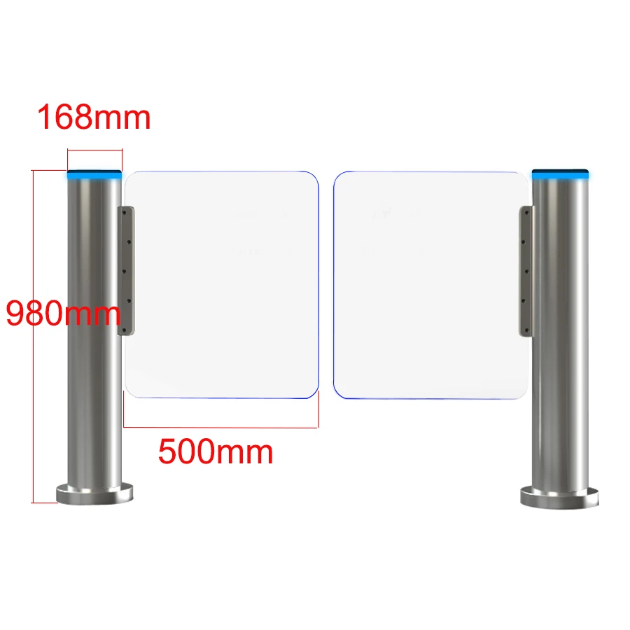 Circular Slim Speed Gate Servodrived MCBF 10 Million Service Life Small Turnstile for Playground Supermarket Kindergarten Office