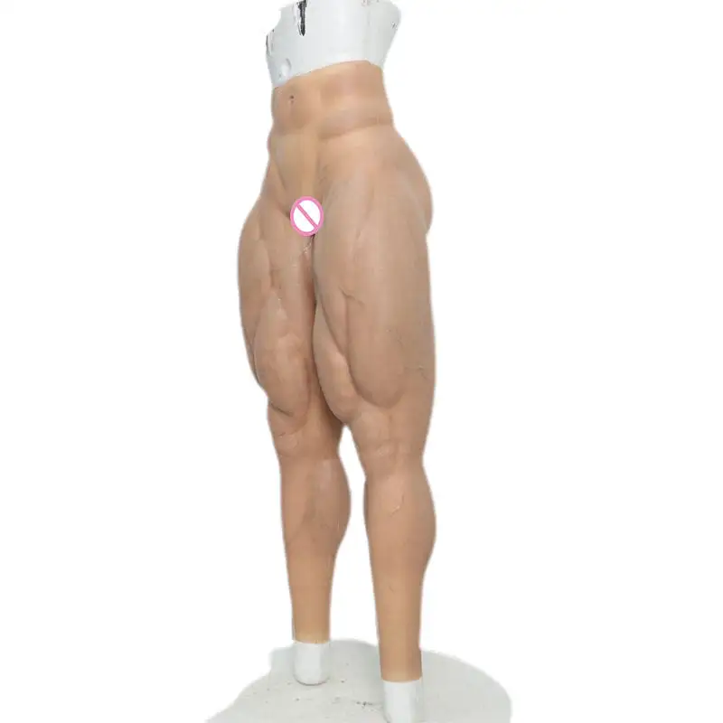 Artificial Silicone Fake Man Simulation Muscle Pants Macho Strong Legs Muscular Costume for Realistic Crossdressing Cosplayer