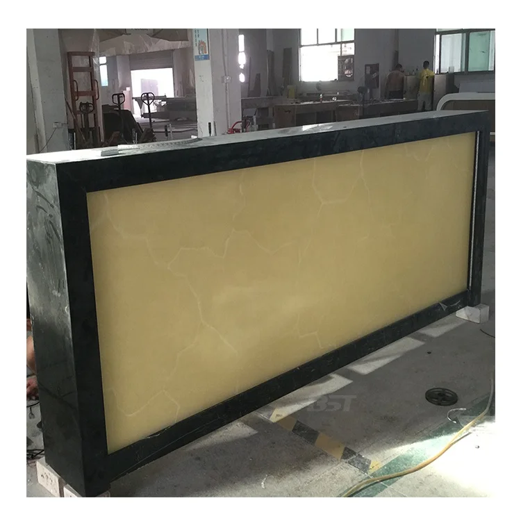 Western Style bar Counters Design bar Furniture Translucent Stone Surface Corian Top LED bar Counter