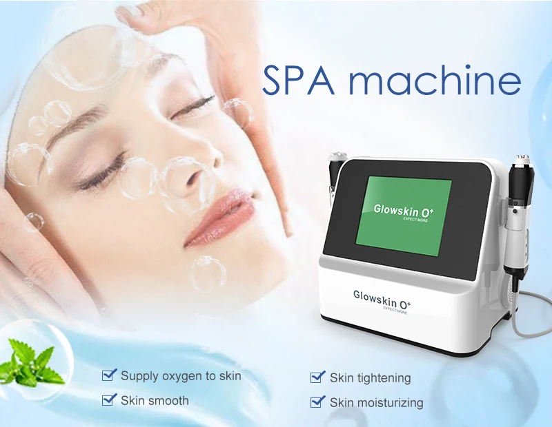 Glowskin O+ Anti-Wrinkle Rf Spa Machine Hydro Facial Peeling Machine Acne Treatment Deep Clean Skin Tightening Facial De