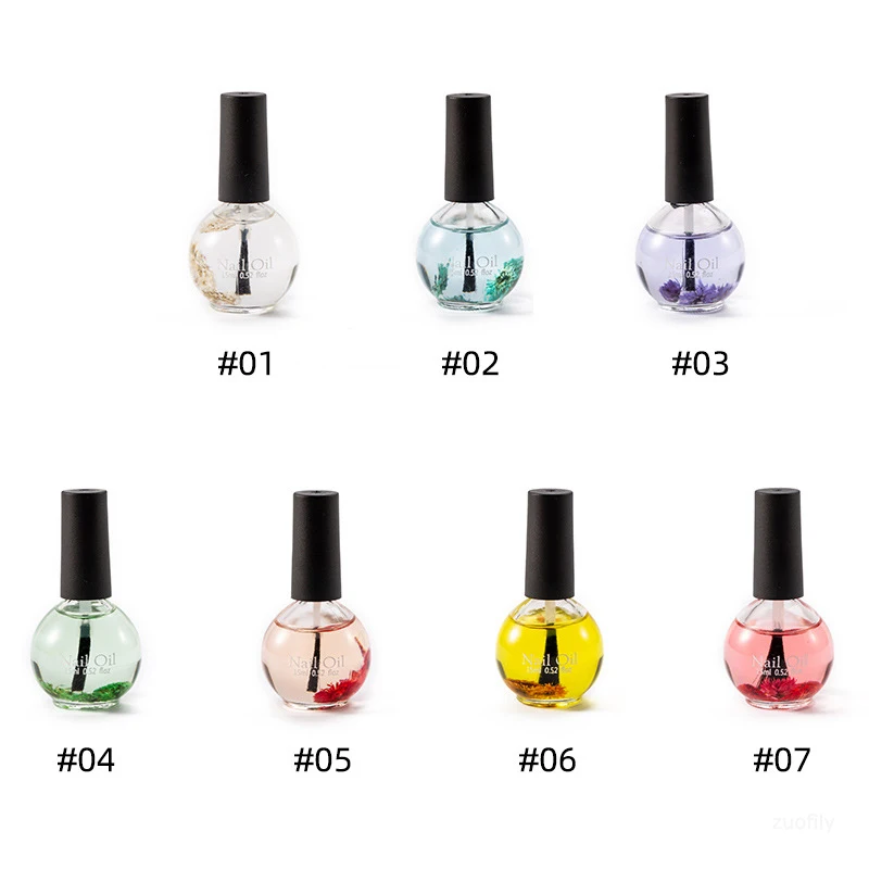 Private Label 15ml Cuticle Oil Bottle With Brush Nail Edge Care Nutrition Oil Anti Barb
