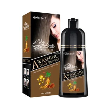 Wholesale Professional Private Label Hair Dyes Fast Brown Hair Dye Shampoo Cabello Hair Shampoo For Men & Women