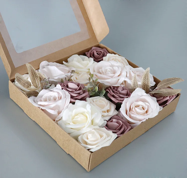 A235 Wedding Bridal Bouquet Foam Flower Stem Foam Flower Boxes Dusty