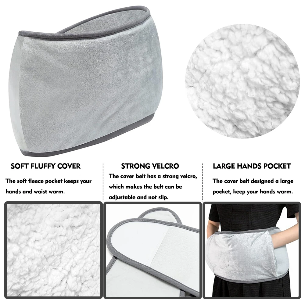 china electric rubber hot water bag factory customized rubber hot water bottle waist belt cover for pain relief