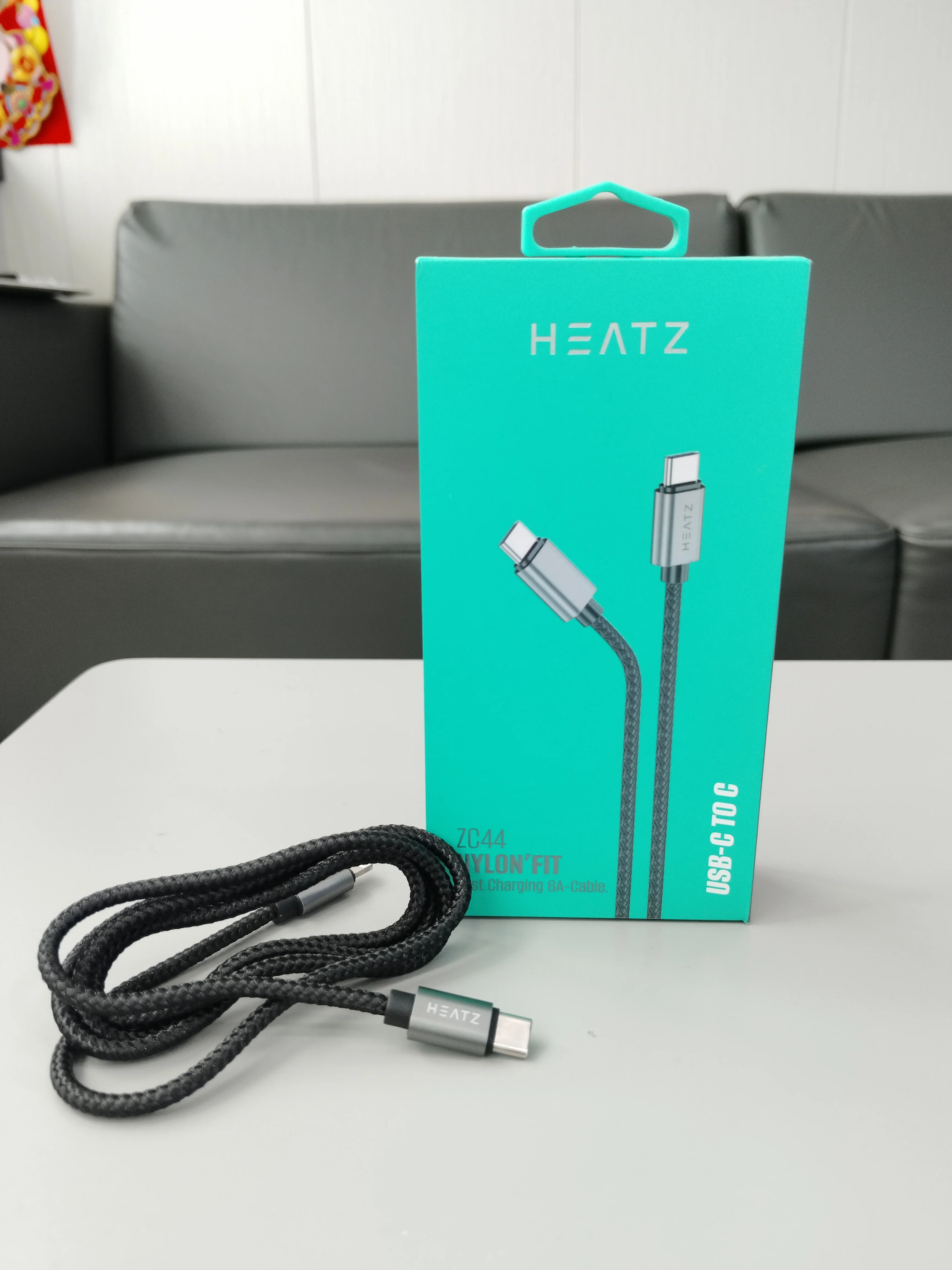 HEATZ 6A 2.4V Fast Charging Cable - 1m High-Speed Data Cable