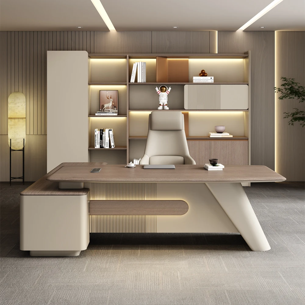 Luxury Office Furniture High Back Boss Office Swivel Desk Chair Executive Table for Chairman Ceo Traditional Style