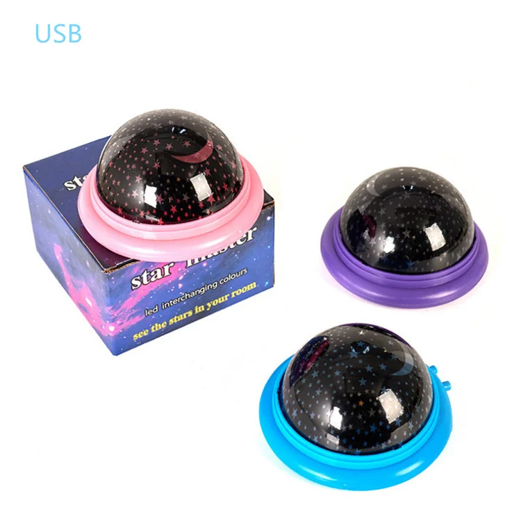 LED USB Night Light Projector Spin Starry Sky Star Master RGB Color Changing Star Lamp for Children Kids Baby