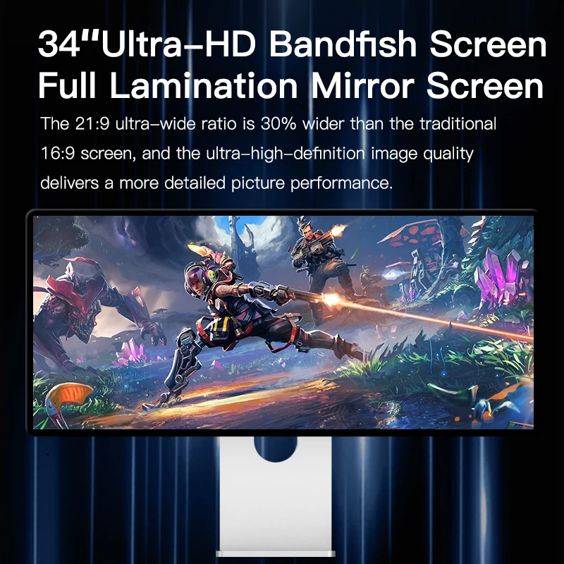 Kuycon Q34W 34-Inch Ultra HD 3440x1440 IPS Monitor, 165Hz Refresh