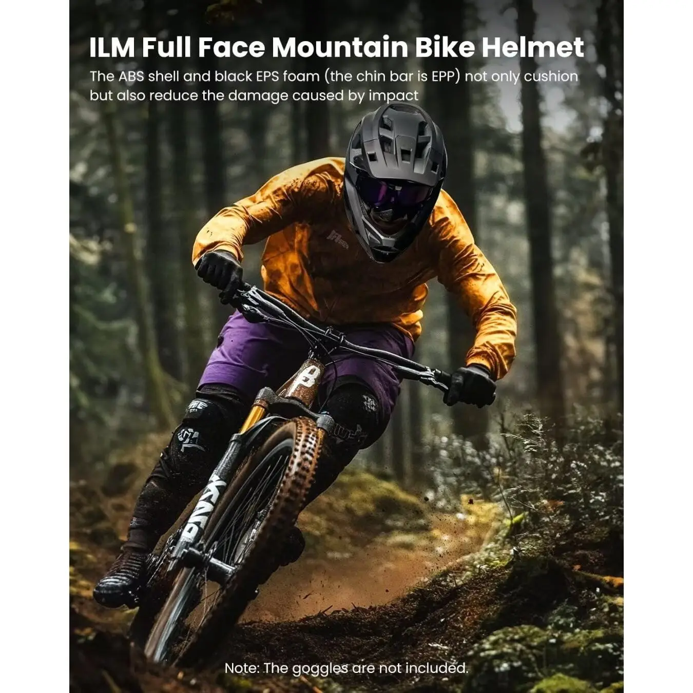 Lekki kask rowerowy typu full-face dla dorosłych mtb bmx_voghion.com