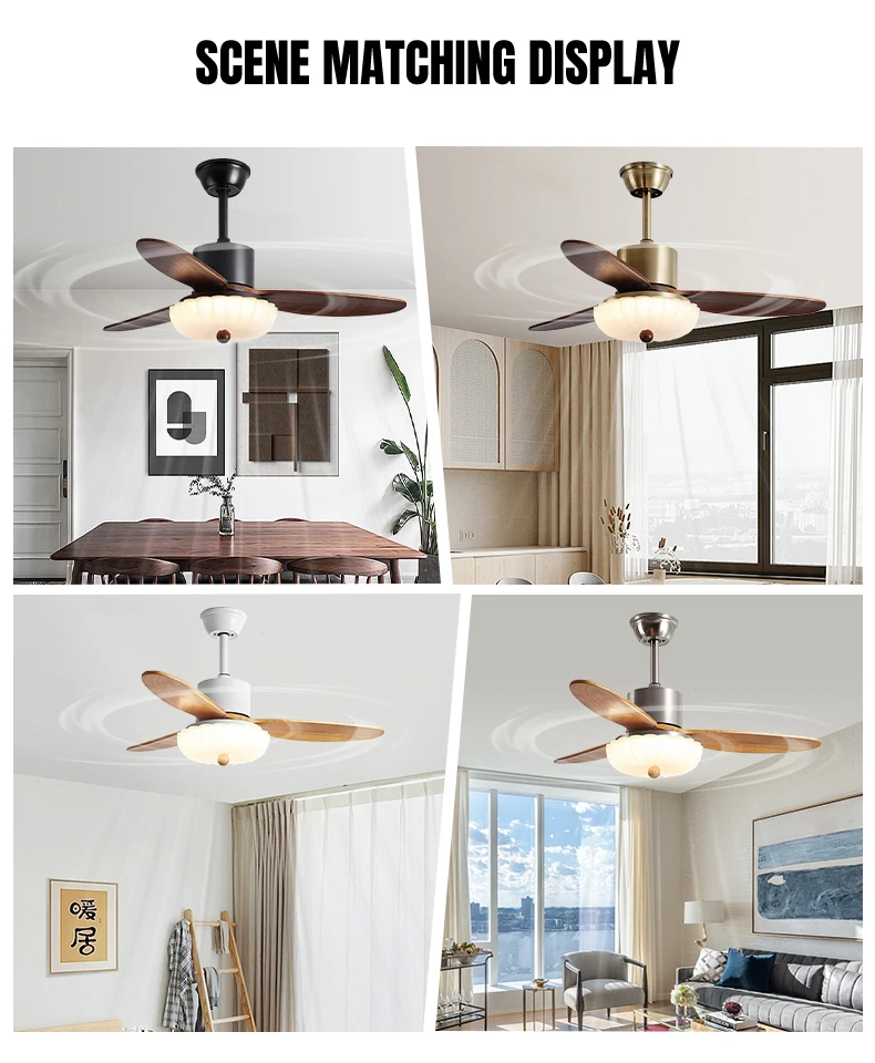 52in ceiling fans with light and remote dimmable 3cct reversible bldc motor abs blades for bedroom living room631-10