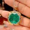 Pendentif Para vert avec chaîne