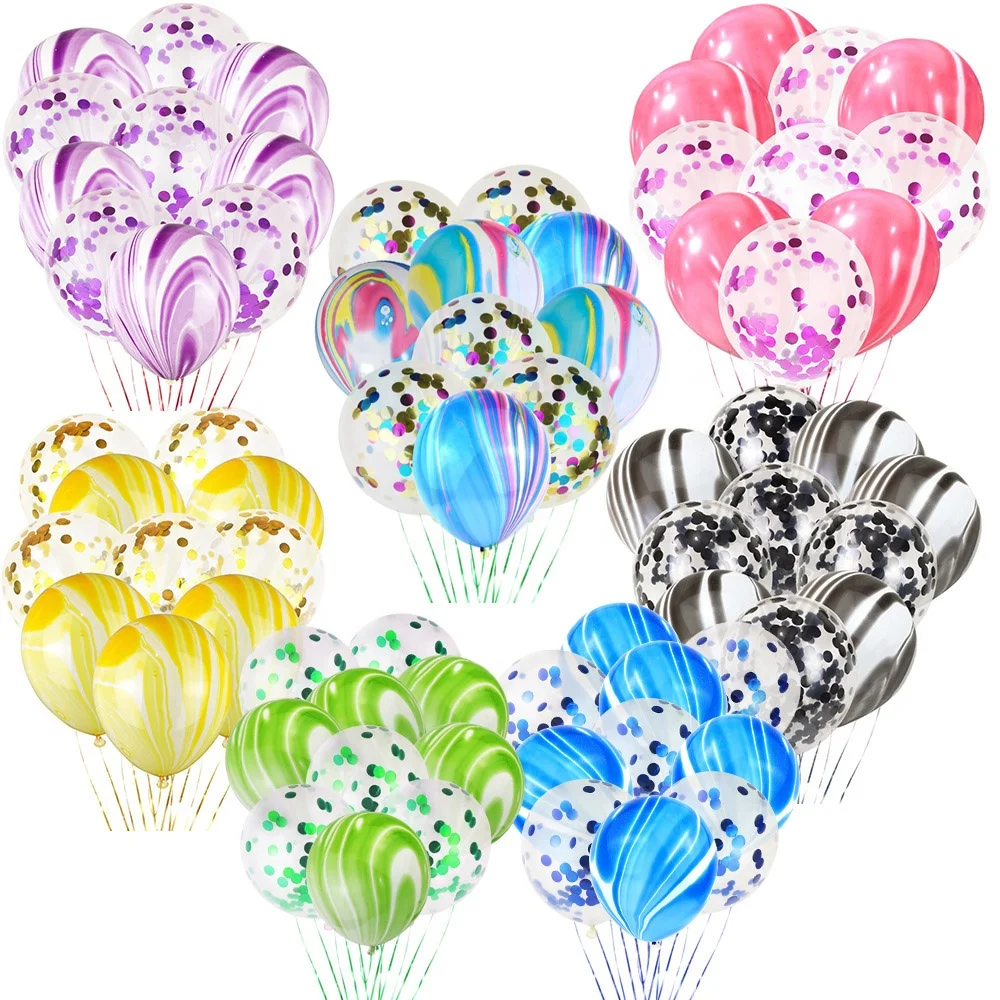 10pcs/套婚礼气球花环套装五彩纸屑乳胶气球生日装饰 - buy balloon