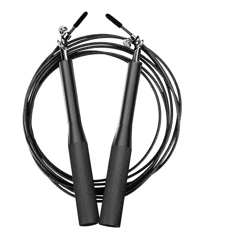 Custom High Speed Jump Rope Adjustable Aluminum with Steel Wire Portable Fitness Equipment for Gym Body Building