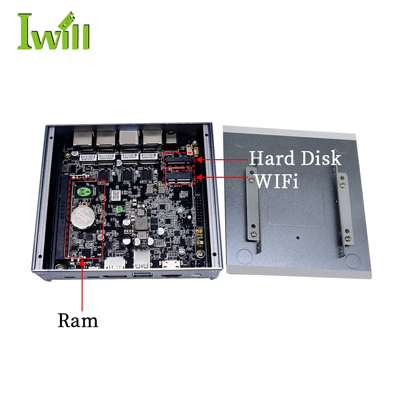 Micro Firewall Appliance with Rs232 Rs485 Fanless Mini Pc J4125