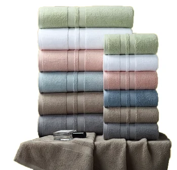 Wholesale Luxury Towels Set Bath+ Face + Hand Towels 100% Egyptian Cotton White Bath Towel