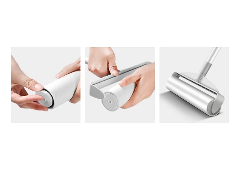 Ff131 Long Handle Sticky Mop Lint Rollers Floor Carpet Fuzz Cleaning Mop Dust Removal Roller Pet