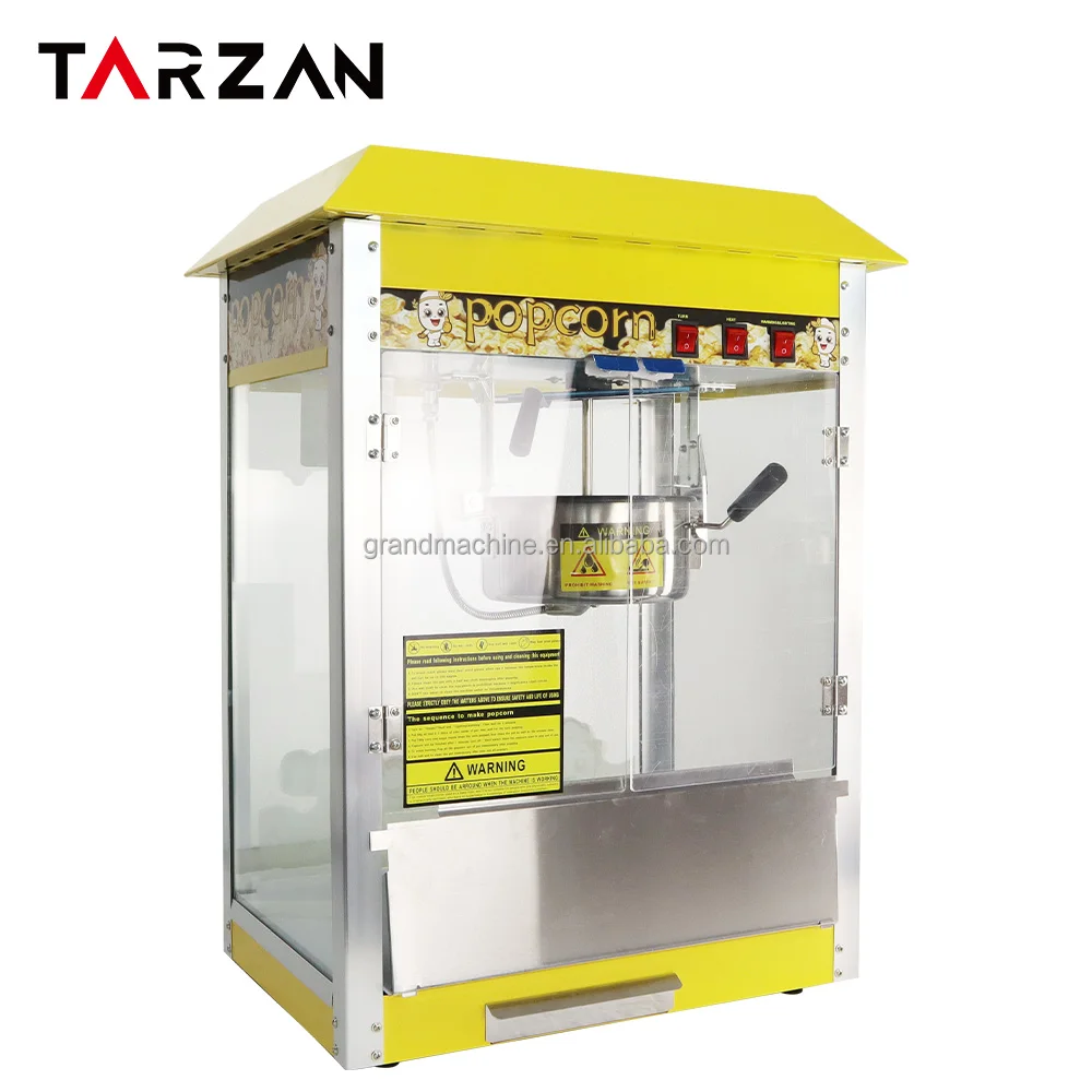 Commercial snack food Desktop Electric popcorn making Roof Small Popcorn Fully Automatic Popcorn Machine factory