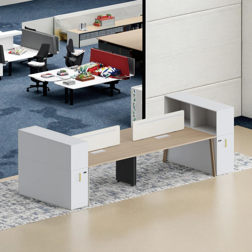Executive Office Workstation Set with Heavy Duty Storage Cabinets and Modern Work Surface 4