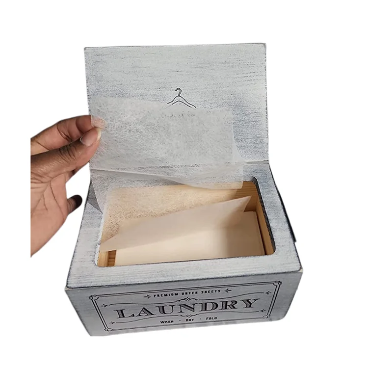 With Hinged Lid Dryer Sheet Holder Softener Sheets Container Storage