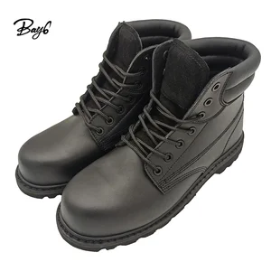 JDS High Quality Genuine Leather Steel Toe  Safety Shoes Anti Impact Anti Slippery Labor Boots for Men Women