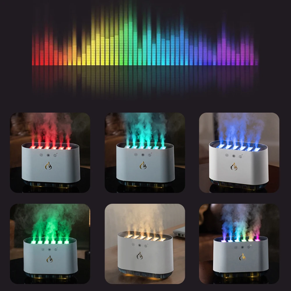 Nano Atomizer Spray Vaporizer Portable Smart Home Appliance Colorful Gradient Light Music Humidifier Diffuser