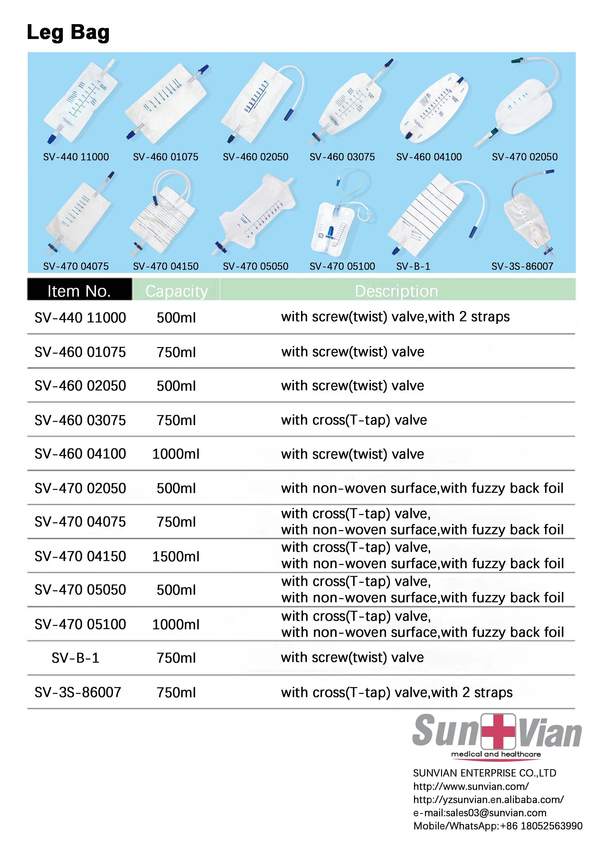 Disposable 750ML Urine Leg Bag With Cross(T-tap) Valve manufacture