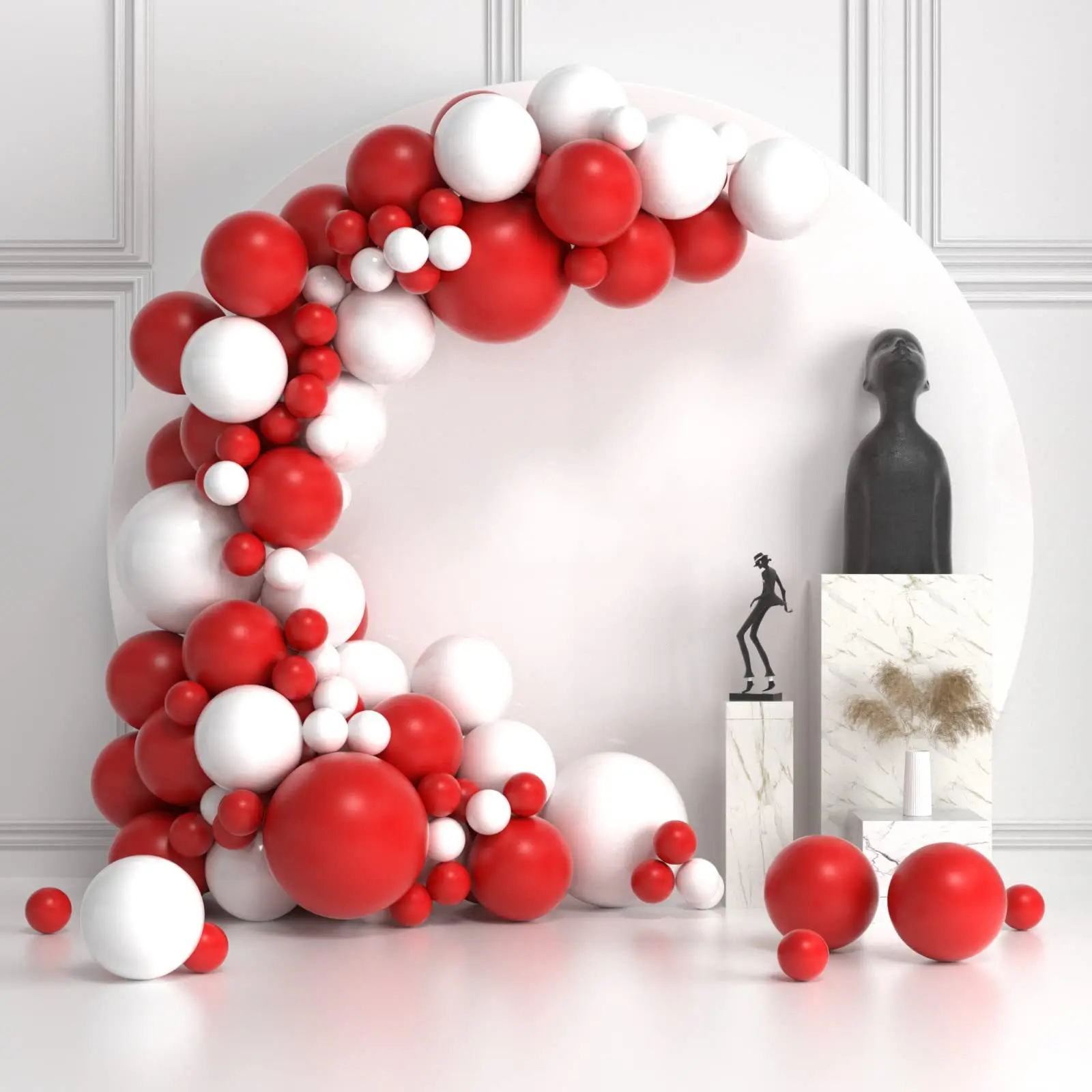 Red And White Balloon Arched Garland Set 127Pcs Christmas Party Outfit  Decorative Balloon Chain - Buy Red And White Balloon Arched Garland Set  127Pcs Christmas Party Outfit Decorative Balloon Chain,Red And White