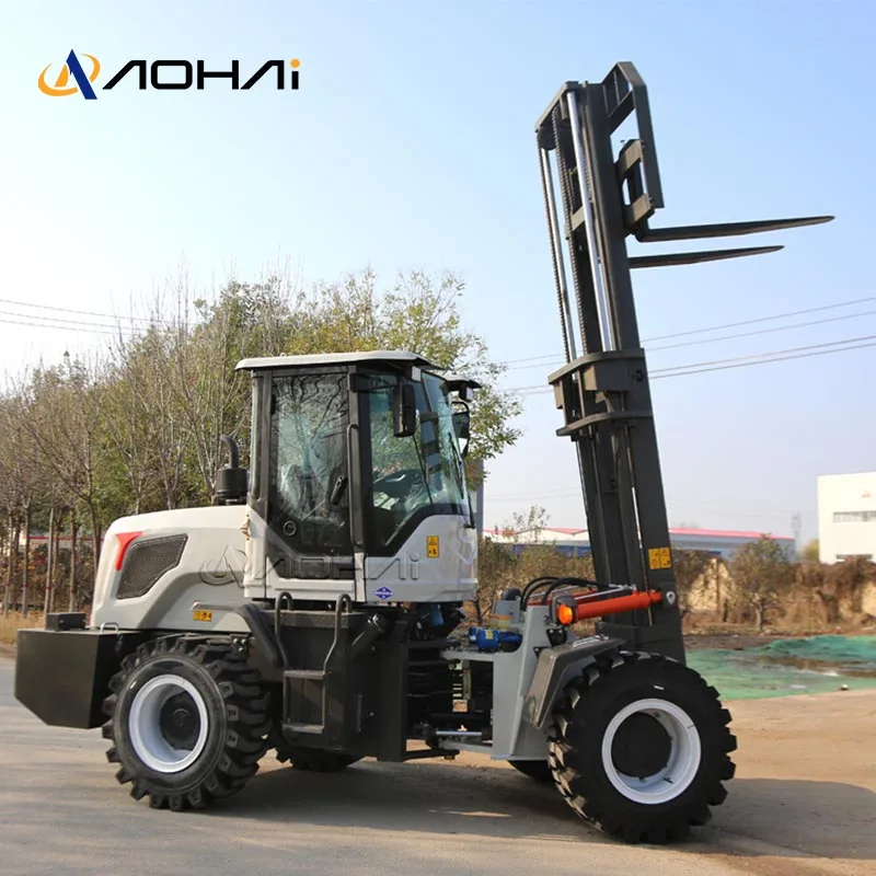 Многофункциональный легкий вилочный погрузчик 5Ton 6Ton 8Ton 4X4 гидравлический внедорожный вездеходный дизельный