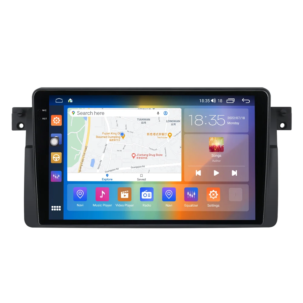 M6 PRO Android 12 2K QLED Screen BT DSP  Car Monitor Dvd Player for BMW E46 DSP BT Car Camera Stereo Audio