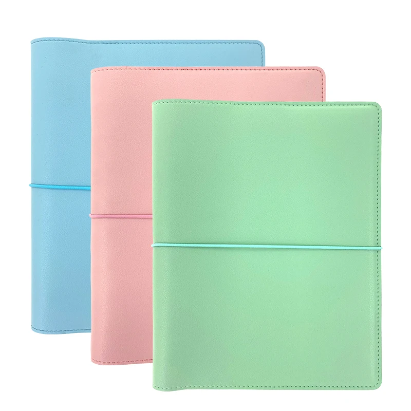 Ringnote disc bind Leather Notebook Set High Quality Pu Leather Squared  Notebooks - AliExpress