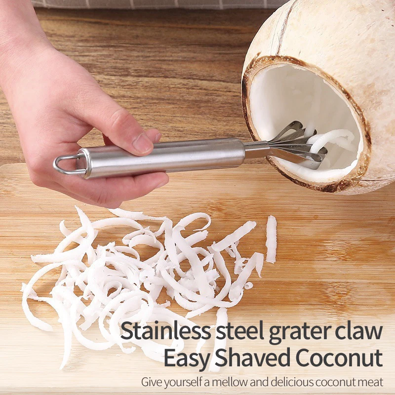 Manual  Coconut Scraper Fish Scale Remover Fruit and Vegetable Grater Stainless Steel Coconut Grater for Kitchen