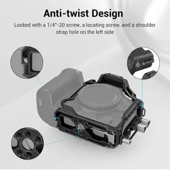 SMALLRIG R5 R5 C R6 Half Cage Camera Half Cage with Cable Clamp for Canon R5 R5 C R6-3656 detail image