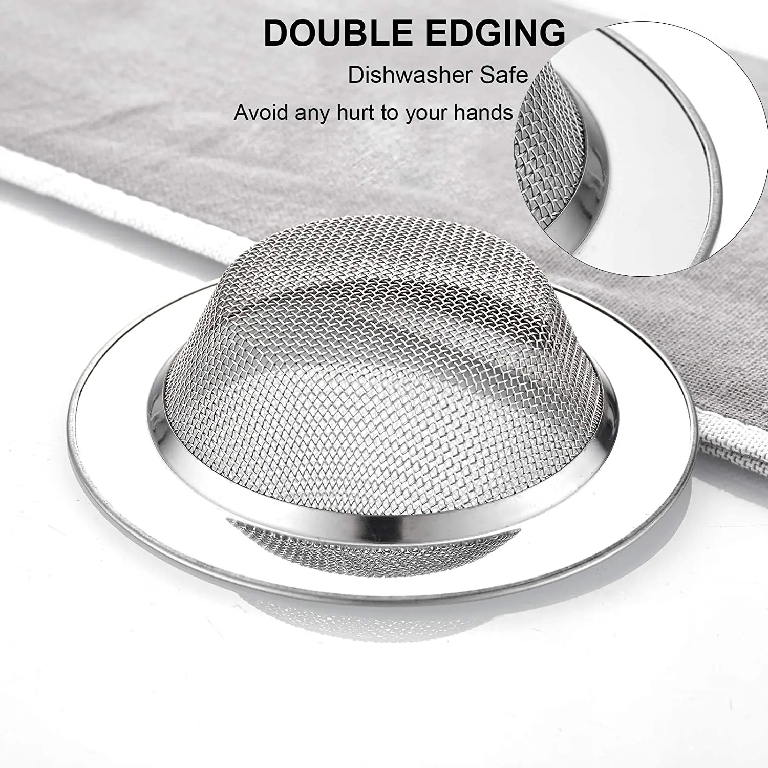 2 PC Stainless Steel Sink Strainers - Dallas General Wholesale