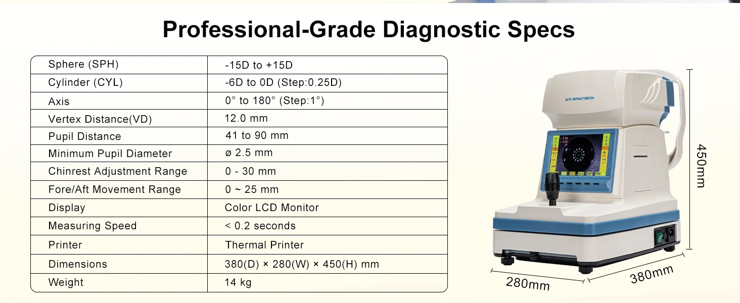Low Price Optometry Equipments Auto Refractor CE Approved SJR-9900A Autorefractor Vision Screener