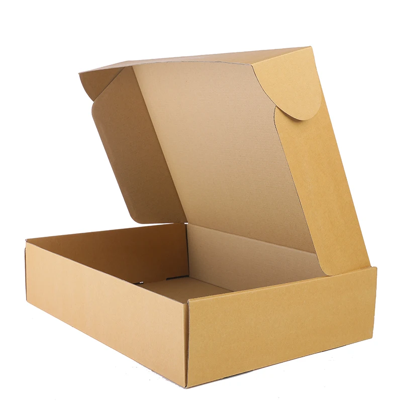 Custom Fancy Printing Recycle Kraft Blue Brown Packaging Mailer Boxes Corrugated Box for Products Cosmetic Packaging Box
