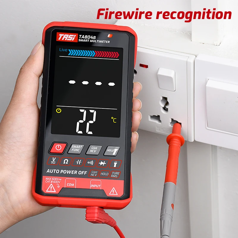 TASI TA804B 5999 Counts Multimeter Digital AC DC 600V Color LCD Screen Professional Smart Multimeters, Digital Multimeters