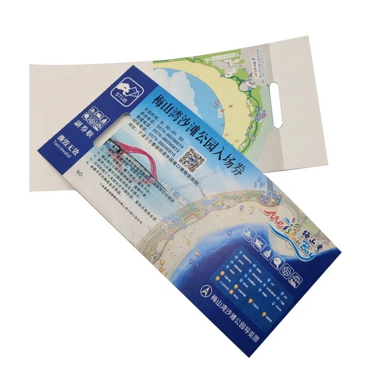 Custom Scenic Entrance Admission Pull Tabs Tickets Printing Service