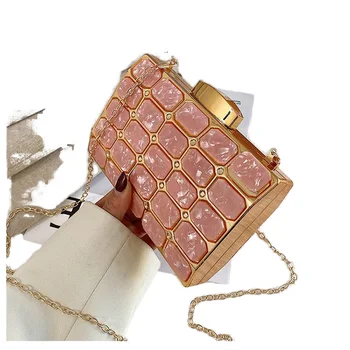 Guangzhou Auyan Premium Diamond Rhinestone Embellished Chain Handbag Elegant Dinner Bag