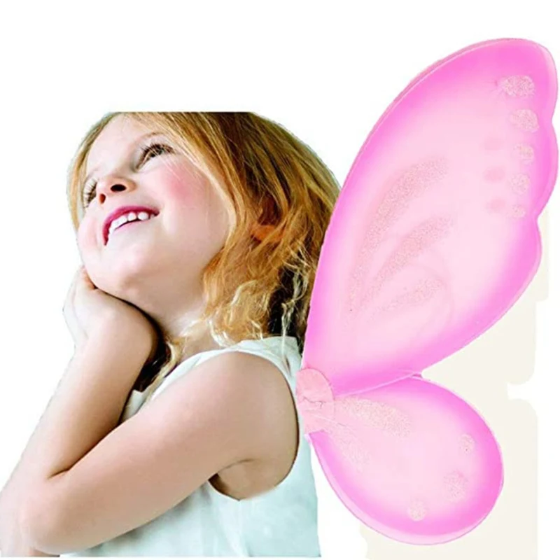 Pink Fairy Princess Glitter Wings 18 inch Butterfly 