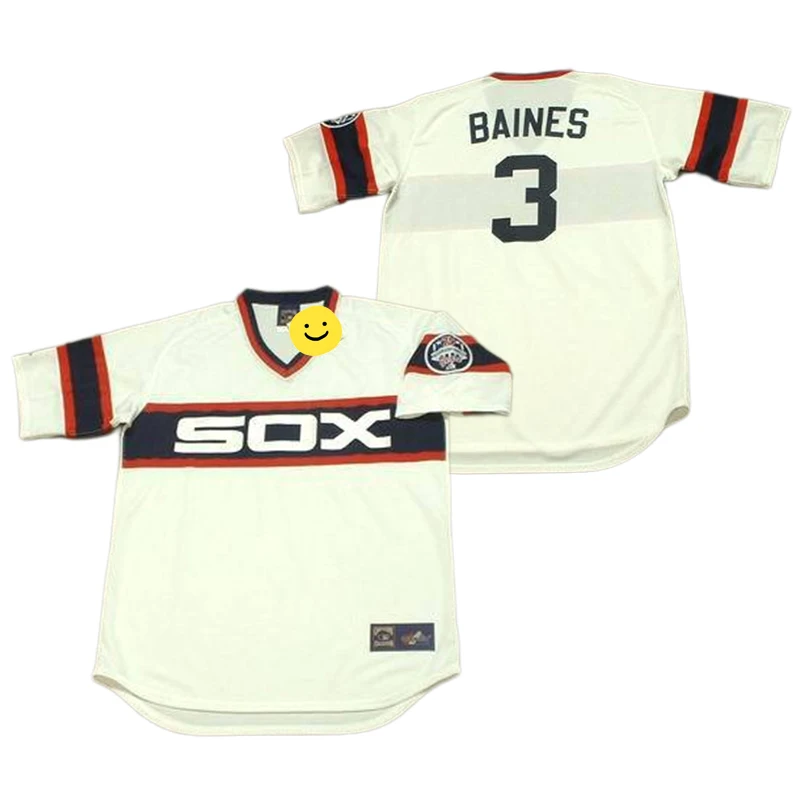 Wholesale Men's Chicago 1 LANCE JOHNSON 3 HAROLD BAINES 8 BO JACKSON 9 MINNIE  MINOSO 10 RON SANTO Throwback Baseball jersey Stitched S-5XL From  m.