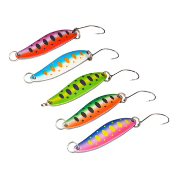 Taiyu Curved Willow Blade Spinner Lure, 5g 4.5cm Micro Fishing Spoon for Topmouth Culter, Minnow White Bait, Wholesale Fish Hook – Metal Jig – view 2
