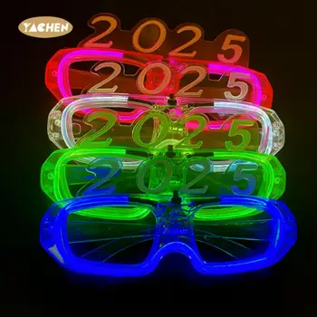 Yachen New Arrival 2025 New Year Party  Glasses LED Luminous Glasses Cold Night Light Glasses Party Supplies