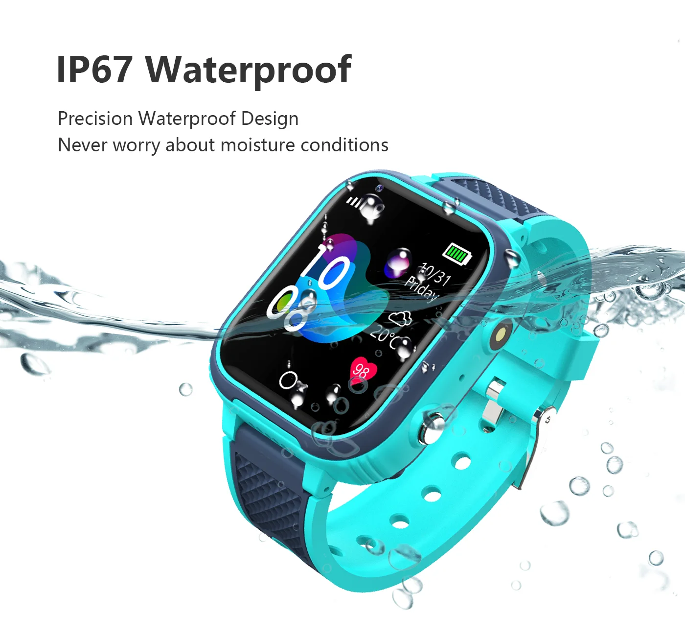 2023 Newest 4g Kids Smart Watch With Gps Tracker Ip67 Waterproof Sos