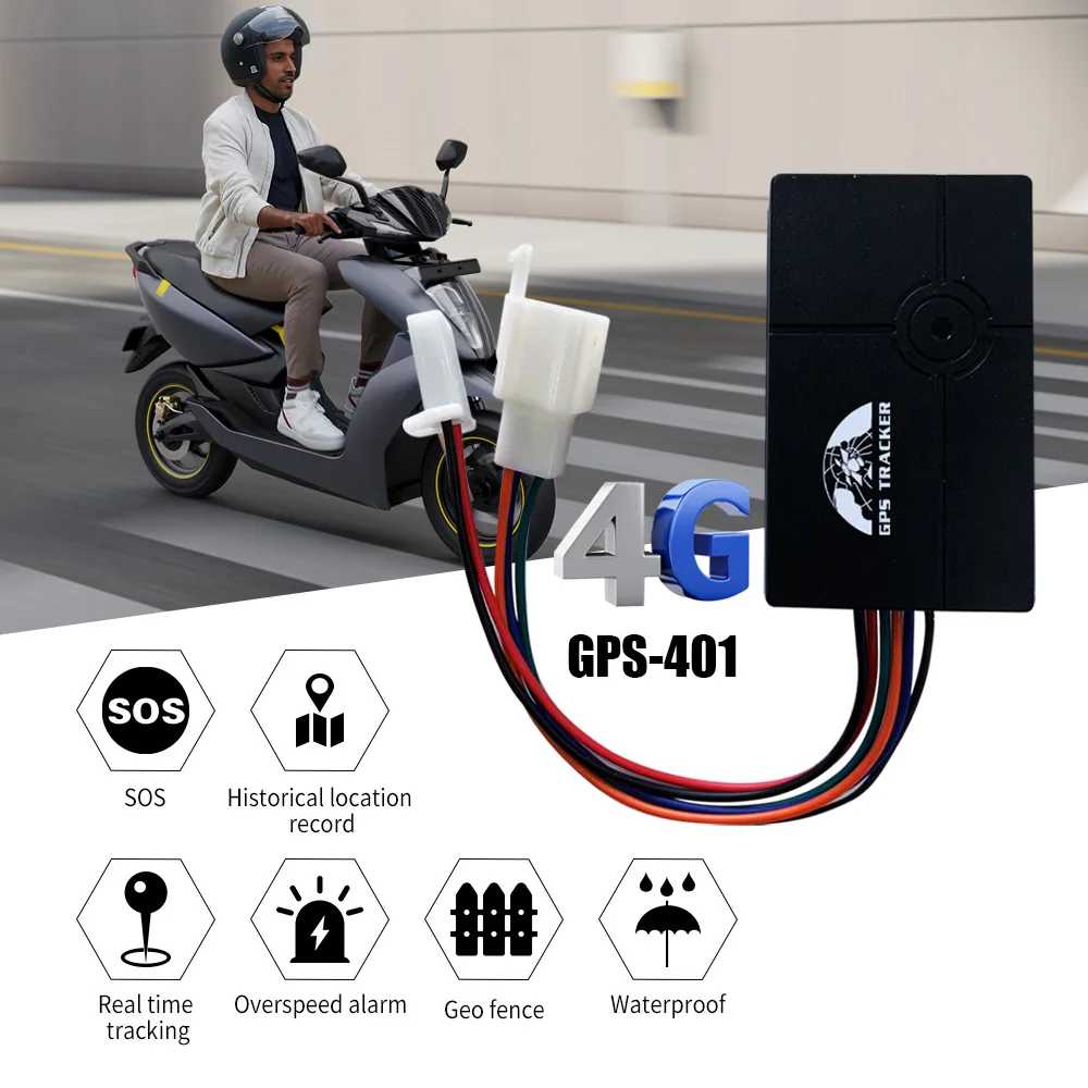 Gsm gprs gps трекер 4g gps401 с Bluetooth GPS 4G Автомобильный SOS сирена сигнализация