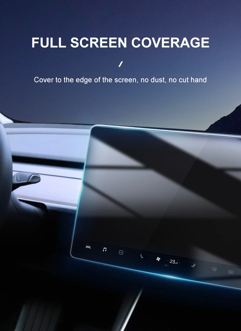Hd Center Control Touch Screen Protector Hardness Tempered Glass Car