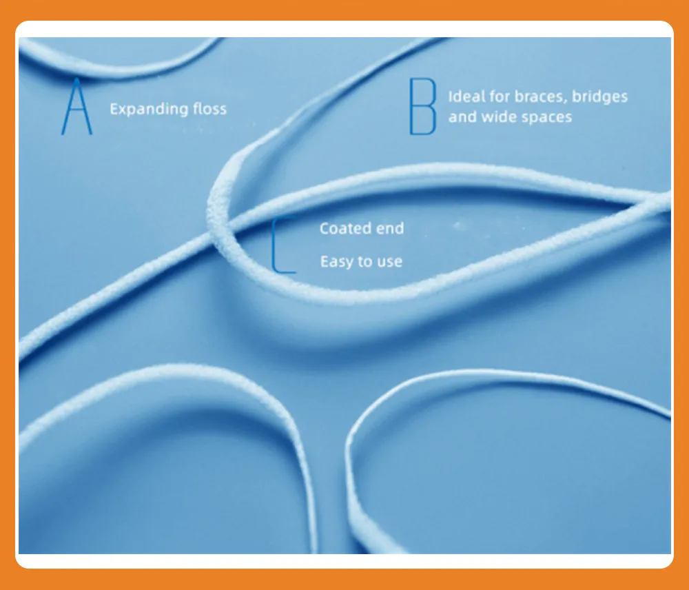 Vegan Waxed Mint Tepeteeth Flosser Bridges Expanding Orthodontics Brace