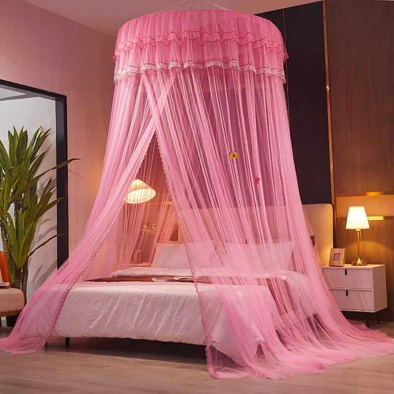 Decorative Elegant 360 Degree Round Dome Bed Canopy Mosquito Netting