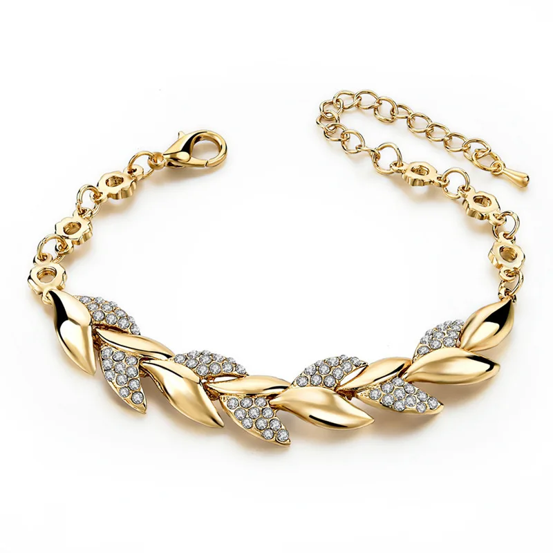 leaf gold bracelet