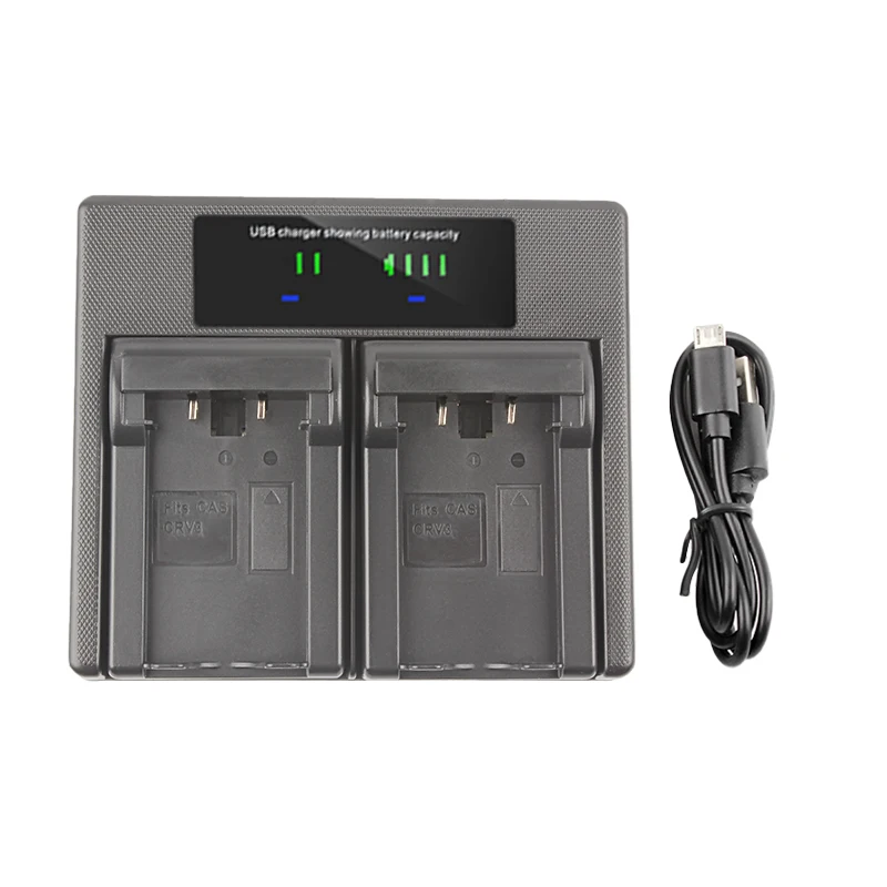 RingTeam CRV3 Dual Charger with LCD Light CRV3 Battery Charger for Olympus C740 C3000 C3040 C700 C720 Cameras